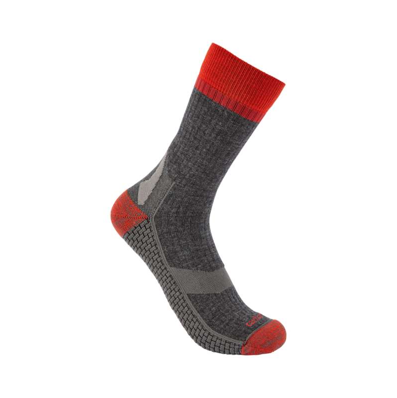 Carhartt  Cherry Tomato Carhartt Force® Grid Midweight Merino Wool Blend Crew Sock