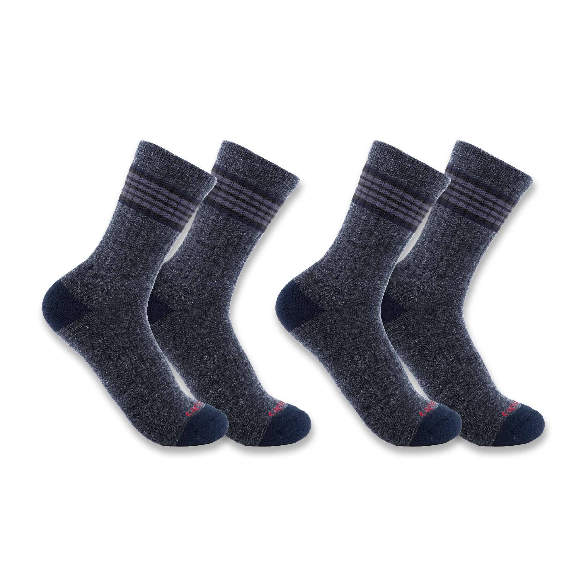 Carhartt Women's Midweight Stripe Crew Sock 2-Pack