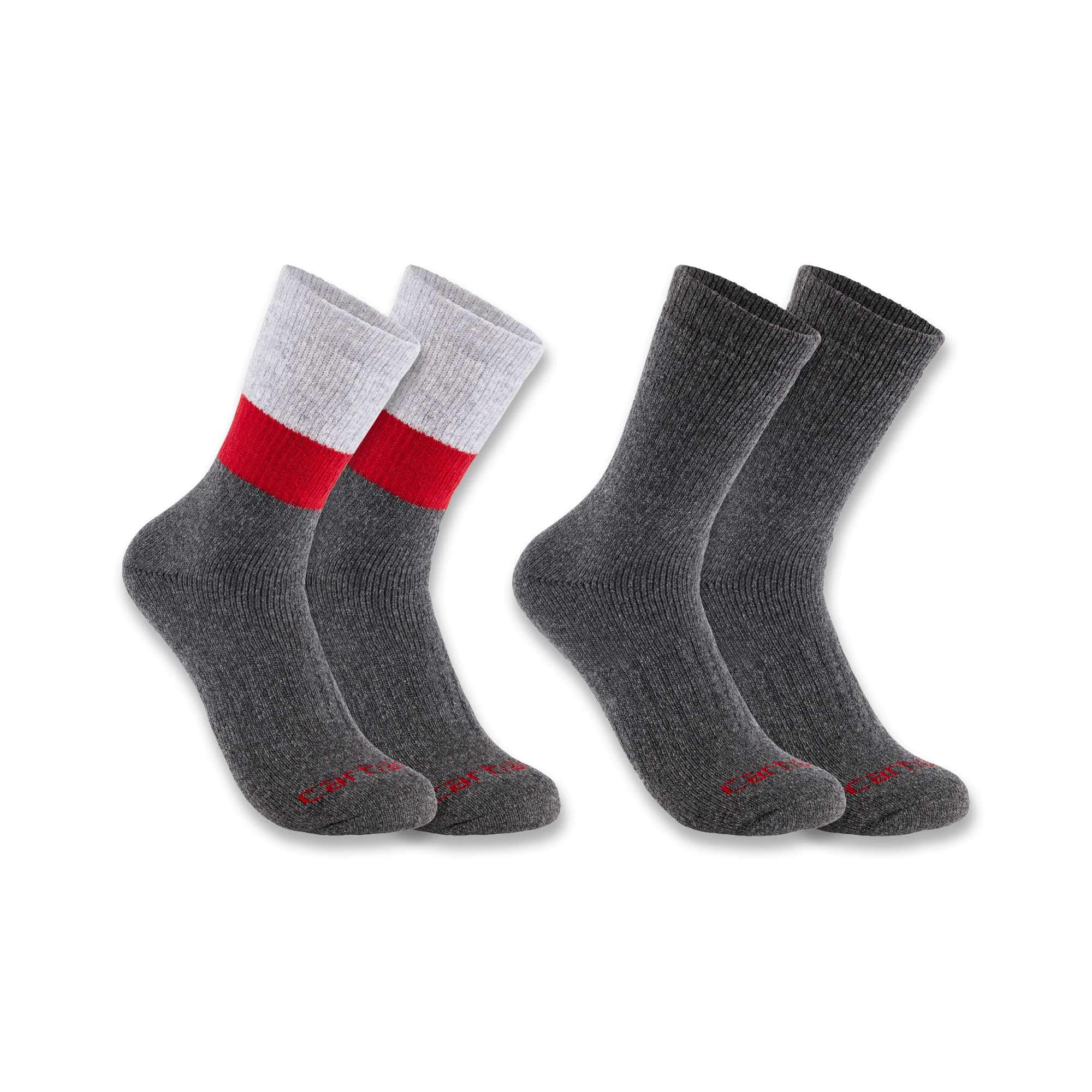 Additional thumbnail 1 of Midweight Synthetic-Wool Blend Colorblock Crew Sock 2-Pack