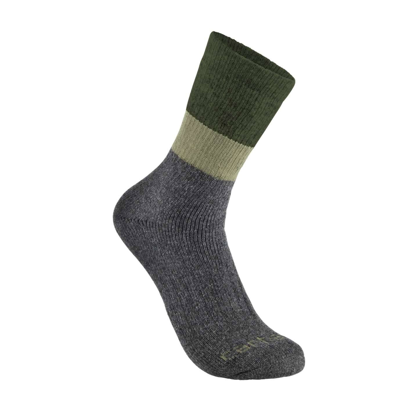 Носки Midweight Synthetic-Wool Colorblock для мужчин, 2 шт. — Carhartt, цвет: Меланжевый — фото 2