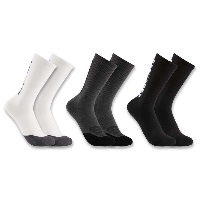 Carhartt  Assorted Midweight Cotton-TENCEL™ Logo Crew Sock 3 Pack