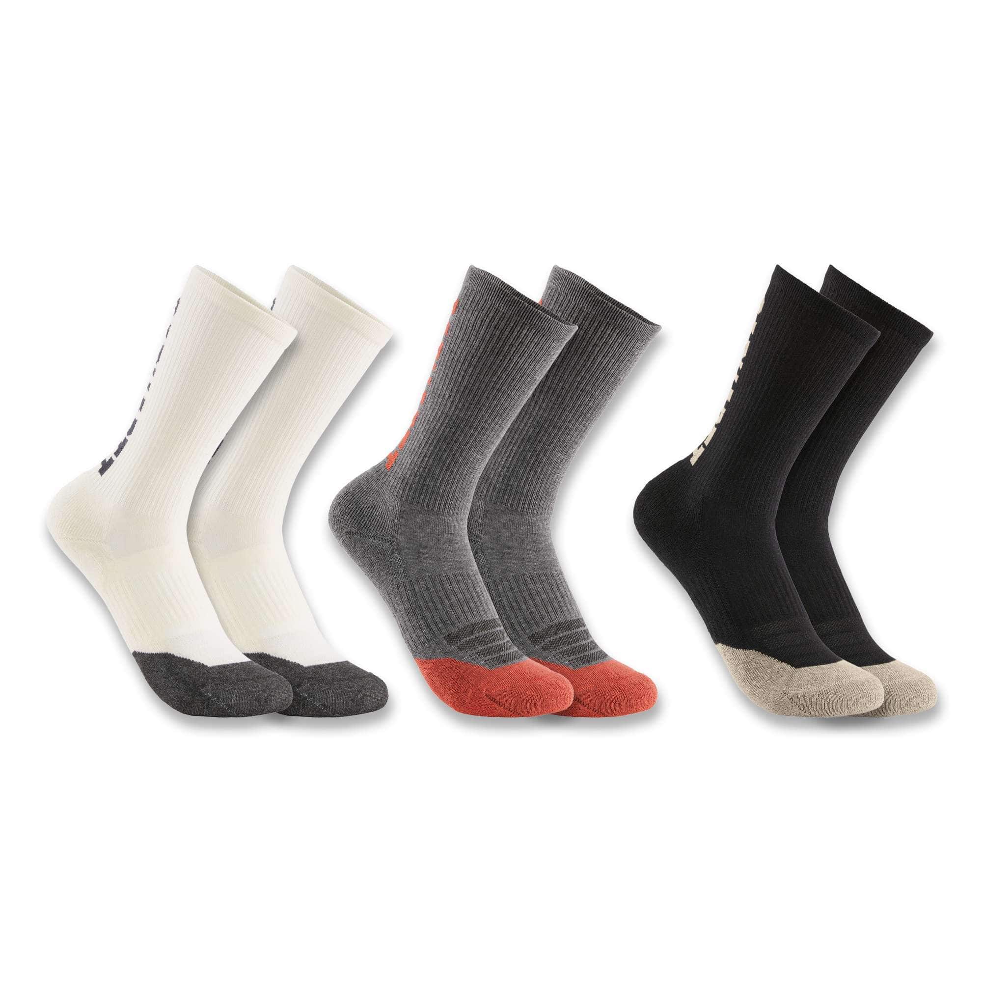 Carhartt Women's Midweight Cotton-Tencel™ Logo Crew Sock 3-Pack
