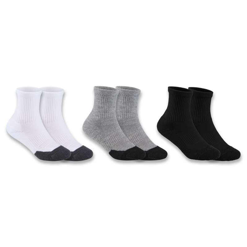 Carhartt  Black Kids' Force Midweight Logo Crew Sock 3-Pack