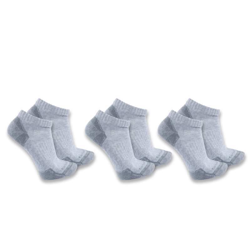 Midweight Cotton Blend Low Cut Sock 3-Pack, Gray