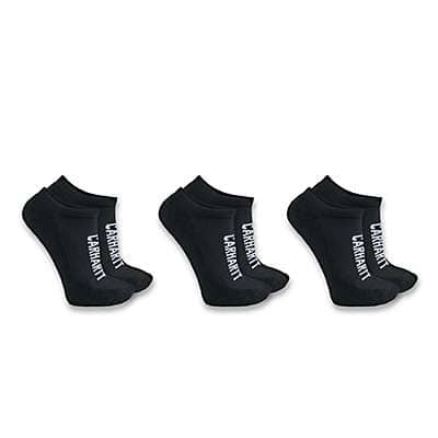 Carhartt Men's Black Carhartt Force® Midweight Logo Low Cut Sock 3-Pack