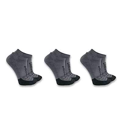 Carhartt Men's Carbon Heather Carhartt Force® Midweight Logo Low Cut Sock 3-Pack