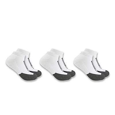 Carhartt Men's White Carhartt Force® Midweight Logo Low Cut Sock 3-Pack