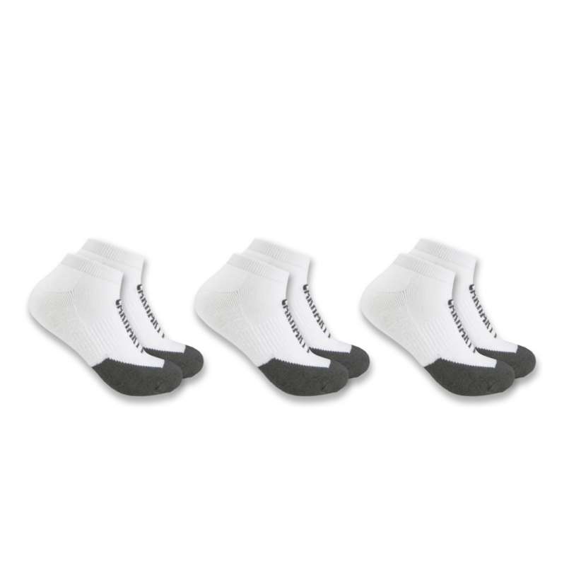 Carhartt  White Carhartt Force® Midweight Logo Low Cut Sock 3-Pack