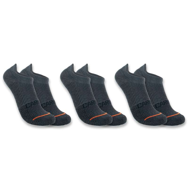 Carhartt  Carbon Heather Women's Midweight No Show Sock 3-Pack