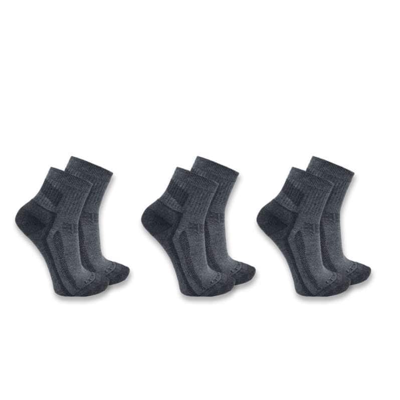 Carhartt  Charcoal Carhartt Force® Midweight Quarter Sock 3-Pack