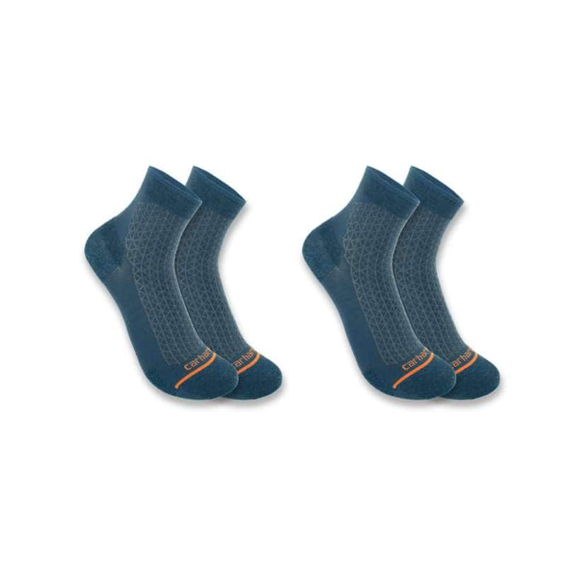 Carhartt  Storm Blue Lightweight Durable Quarter Sock 2-Pack