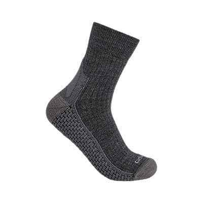 Carhartt Men's Carbon Heather Carhartt Force® Grid Midweight Merino Wool Blend Quarter Sock