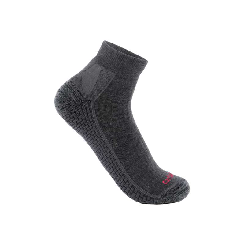 Carhartt  Carbon Heather Women's Carhartt Force® Grid Midweight Merino Wool Blend Quarter Sock