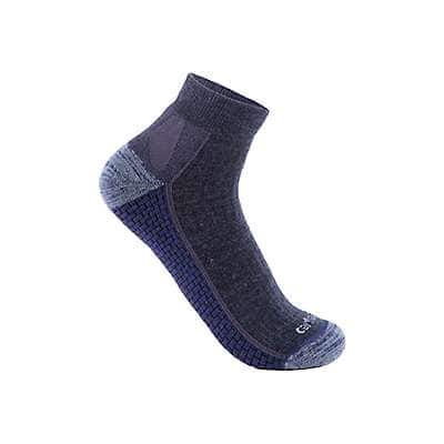 Carhartt Women's Navy Heather Women's Carhartt Force® Grid Midweight Merino Wool Blend Quarter Sock