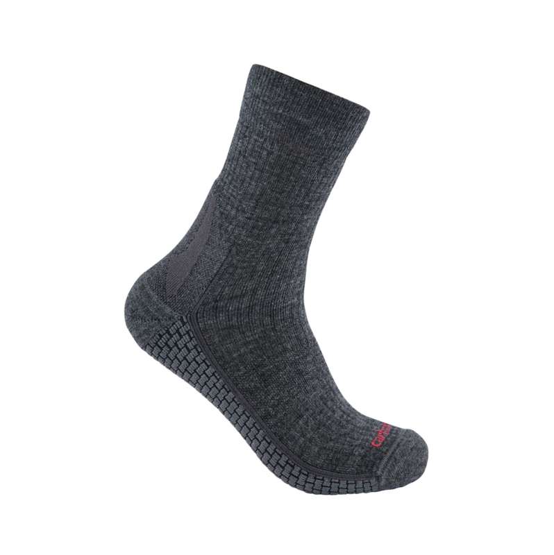 Carhartt  Carbon Heather Women's Carhartt Force® Grid Midweight Merino Wool Blend Short Crew Sock