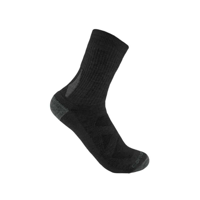 Carhartt  Black Heavyweight Merino Wool Blend Short Crew Sock