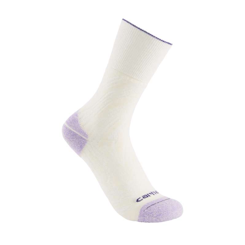 Carhartt  Natural Women's Twin Knit Midweight Topo Short Crew Sock