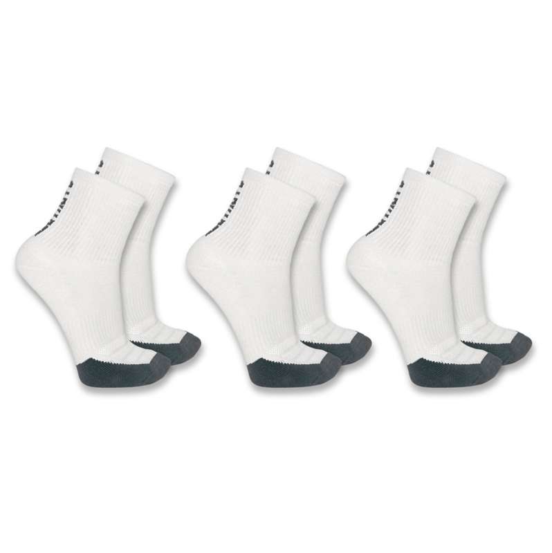 Carhartt  White Carhartt Force® Midweight Logo Short Crew Sock 3-Pack