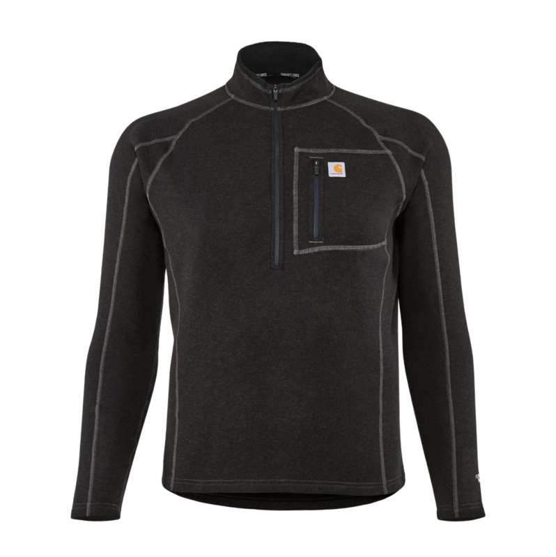 Carhartt Force® Heavyweight Synthetic Wool-Blend Fleece Base Layer  Quarter-Zip Top, Long Sleeve Shirts