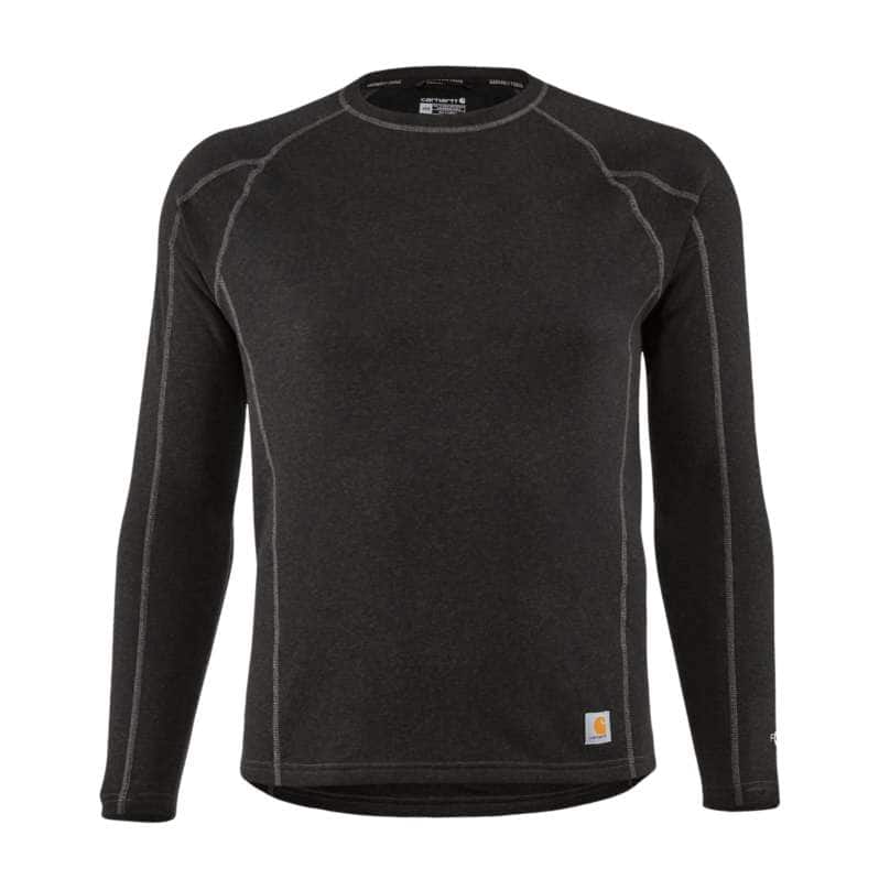 Carhartt  Black Heather Men's Base Layer Thermal Shirt - Force® - Heavyweight - Synthetic Wool-Blend Fleece
