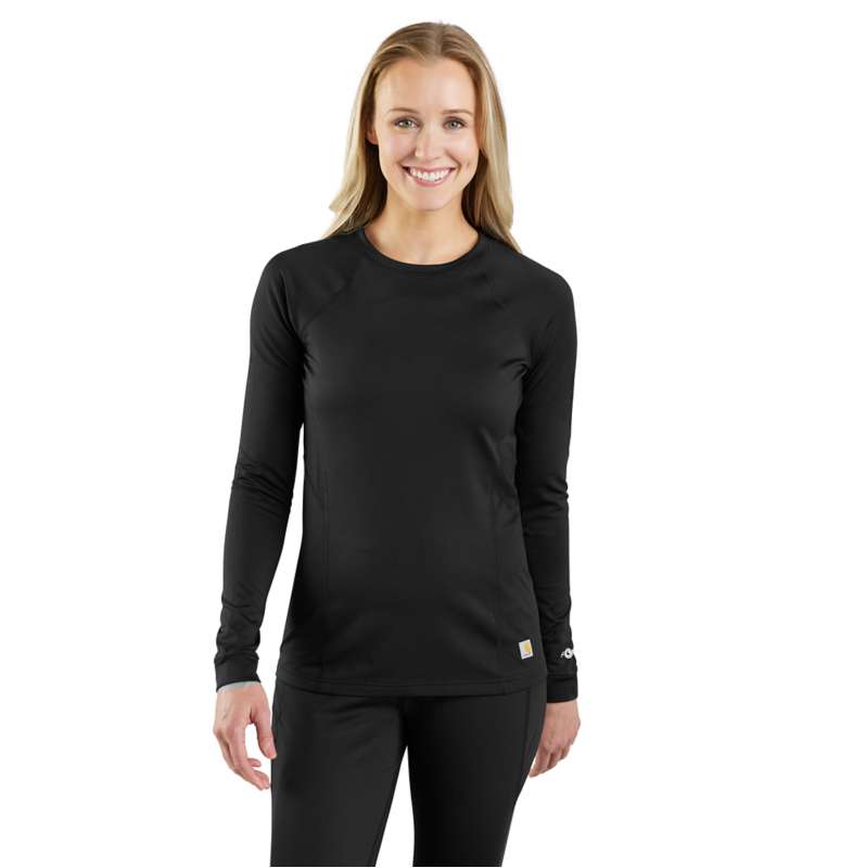 Carhartt  Black Women's Force Heavyweight Stretch Base Layer Crewneck