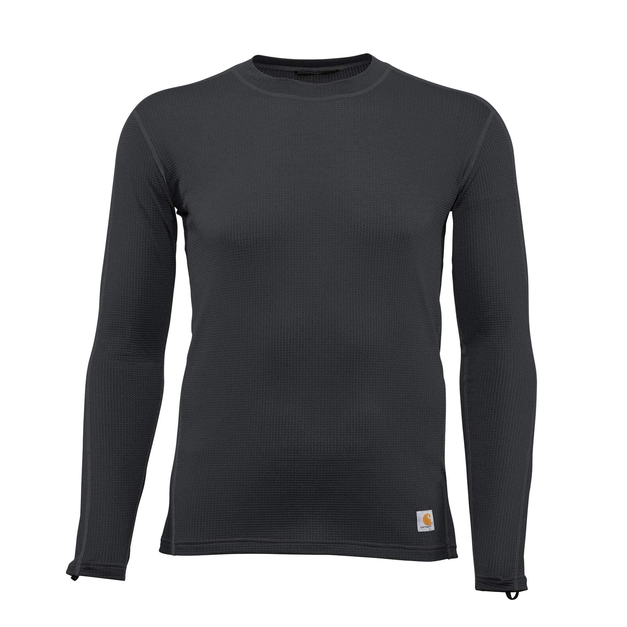 Carhartt Men's Force Midweight Synthetic-Wool Blend Base Layer Crewneck  Pocket Top