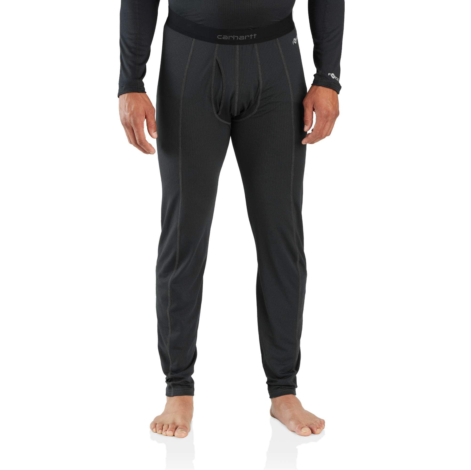 Men's 100% Cotton Long Johns Thermal Underwear Two Pieces Set-3XL-Black