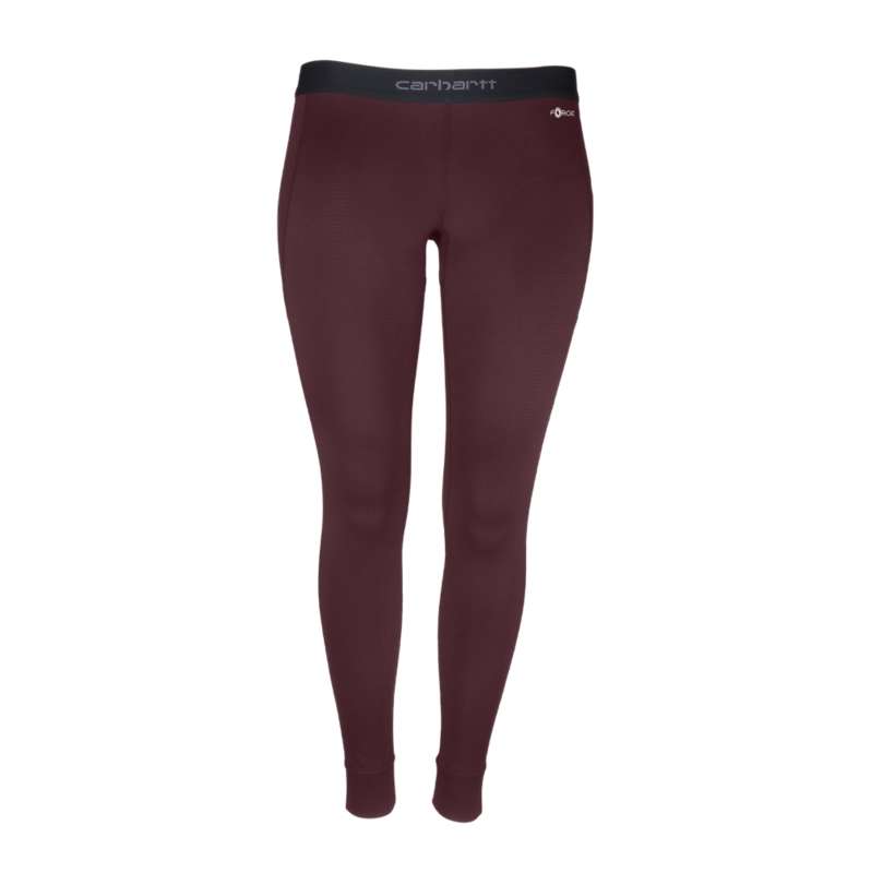 Carhartt  Carhartt Burgundy Women's Carhartt Force® Midweight Waffle Base Layer Pant