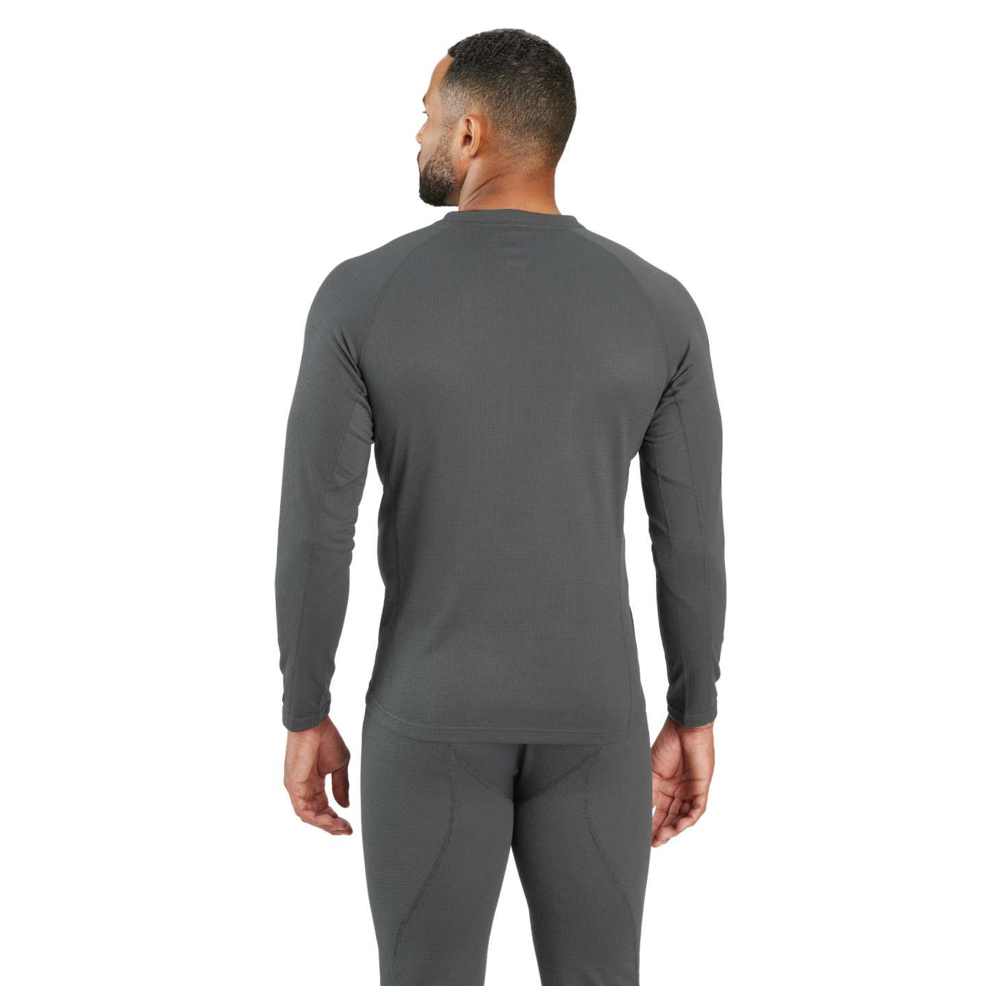 Мужской свитшот Carhartt Force Midweight Micro-Grid Base Layer Crewneck, цвет: Асфальтовый — фото 2
