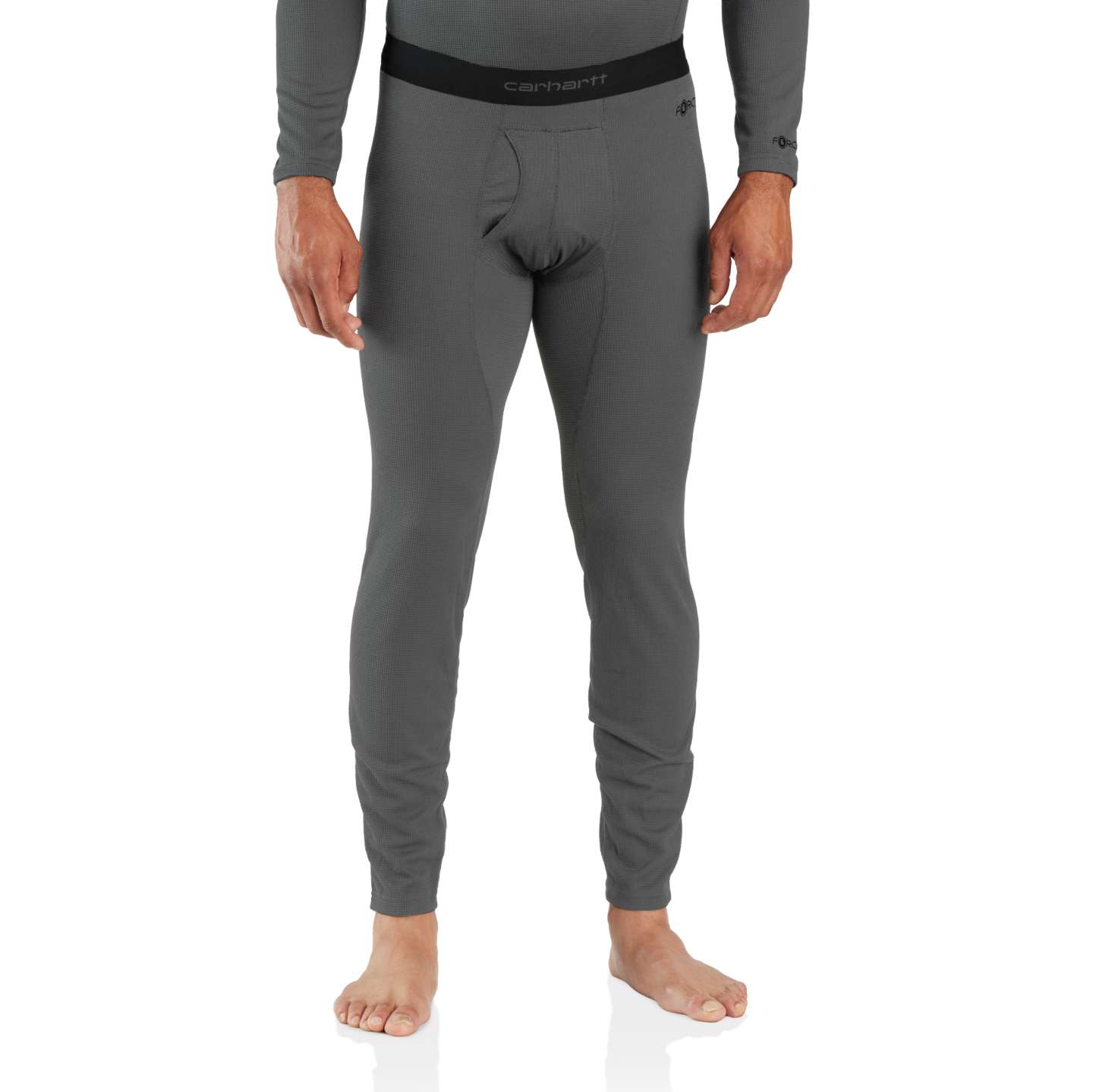 Мужские брюки Carhartt Force Midweight Micro-Grid Base Layer, цвет: Асфальтовый — фото 1