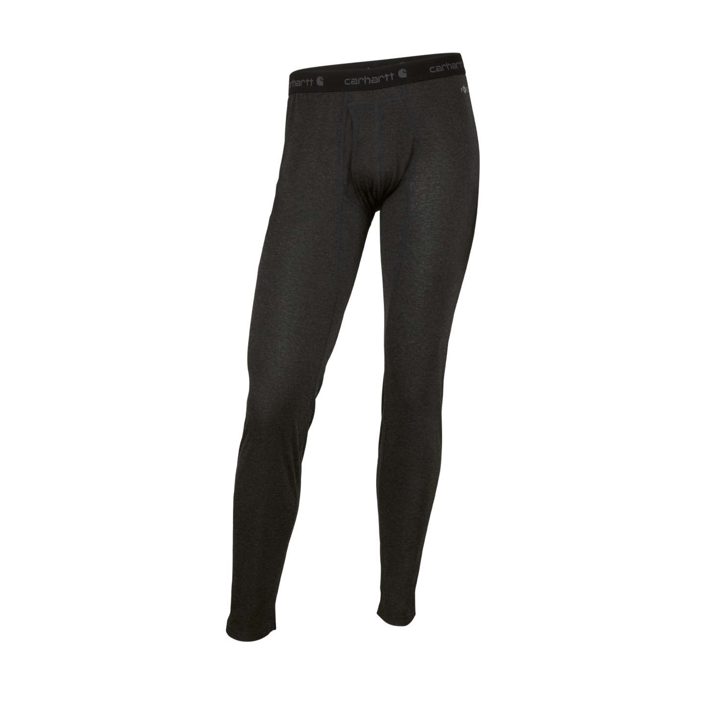 Мужские брюки Carhartt Force Midweight Stretch Base Layer, цвет: Чёрный меланжевый — фото 1
