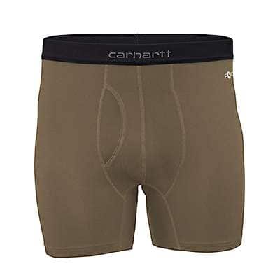 Carhartt Men's Burnt Olive Carhartt Force® Stretch Cotton 5" Boxer Brief
