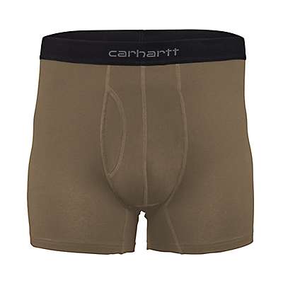 Carhartt Men's Burnt Olive Carhartt Force® Lightweight 100% Cotton 5" Boxer Brief