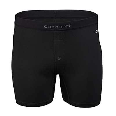 Carhartt Men's Black Carhartt Force® Stretch Cotton 5" Button Fly Boxer Brief