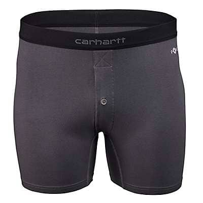 Carhartt Men's Shadow Gray Carhartt Force® Stretch Cotton 5" Button Fly Boxer Brief