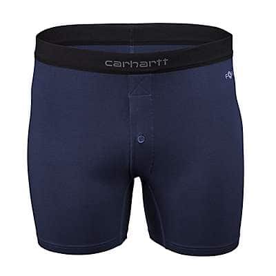 Carhartt Men's Navy Carhartt Force® Stretch Cotton 5" Button Fly Boxer Brief