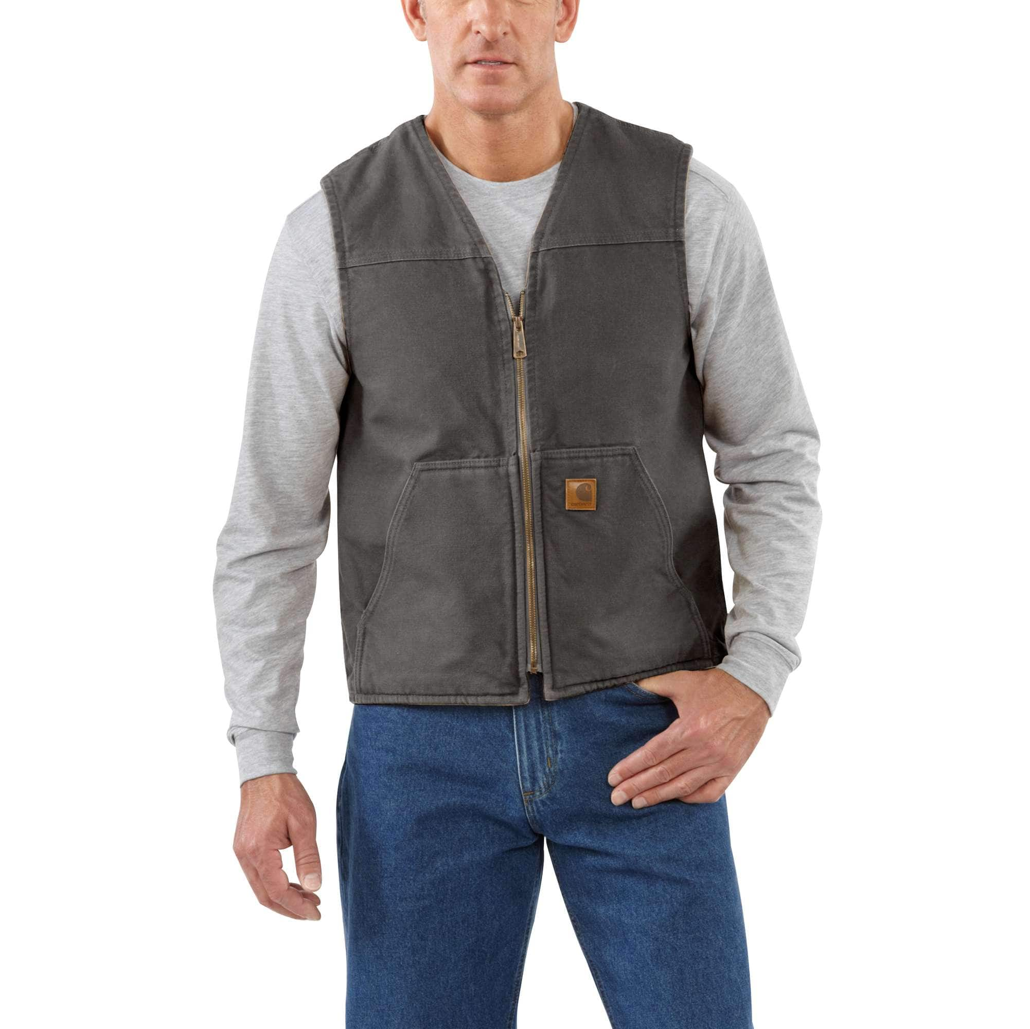 carhartt sherpa lined hooded vest