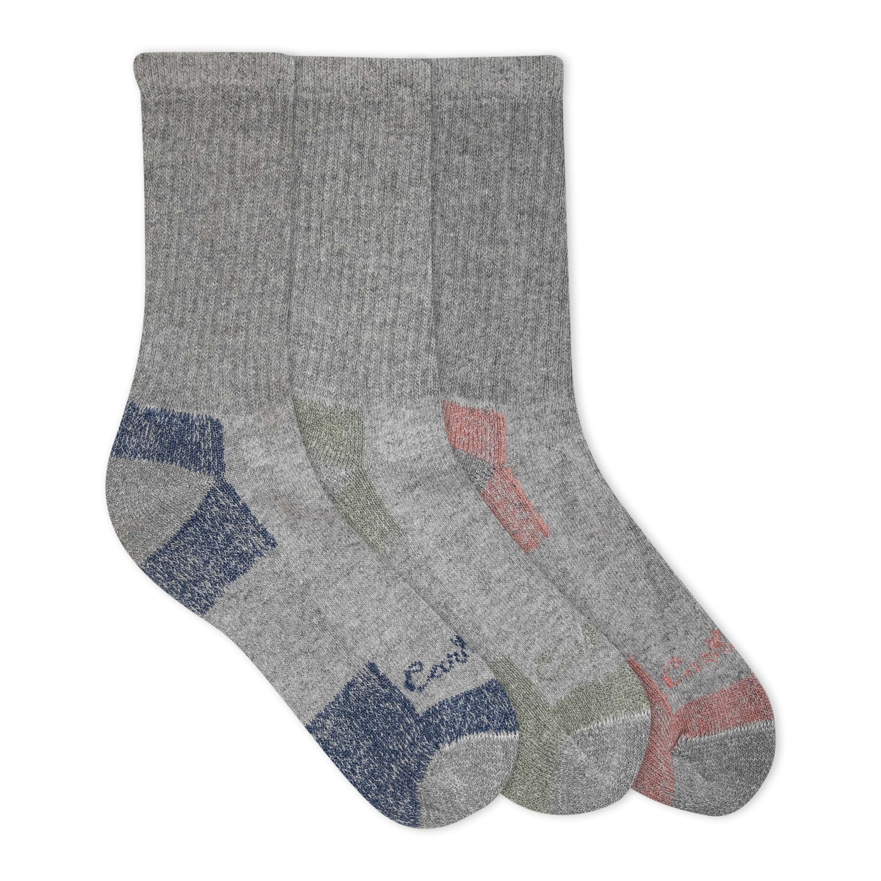 Women's Cotton Crew Work Sock, 3 Pack WA2823 Carhartt