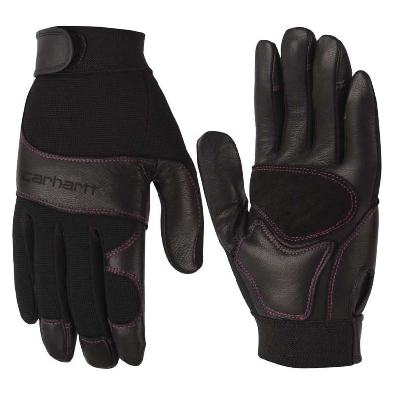 Carhartt  BLACK with ROSE STITCHING Women's High Dexterity Reinforced Secure Cuff Glove