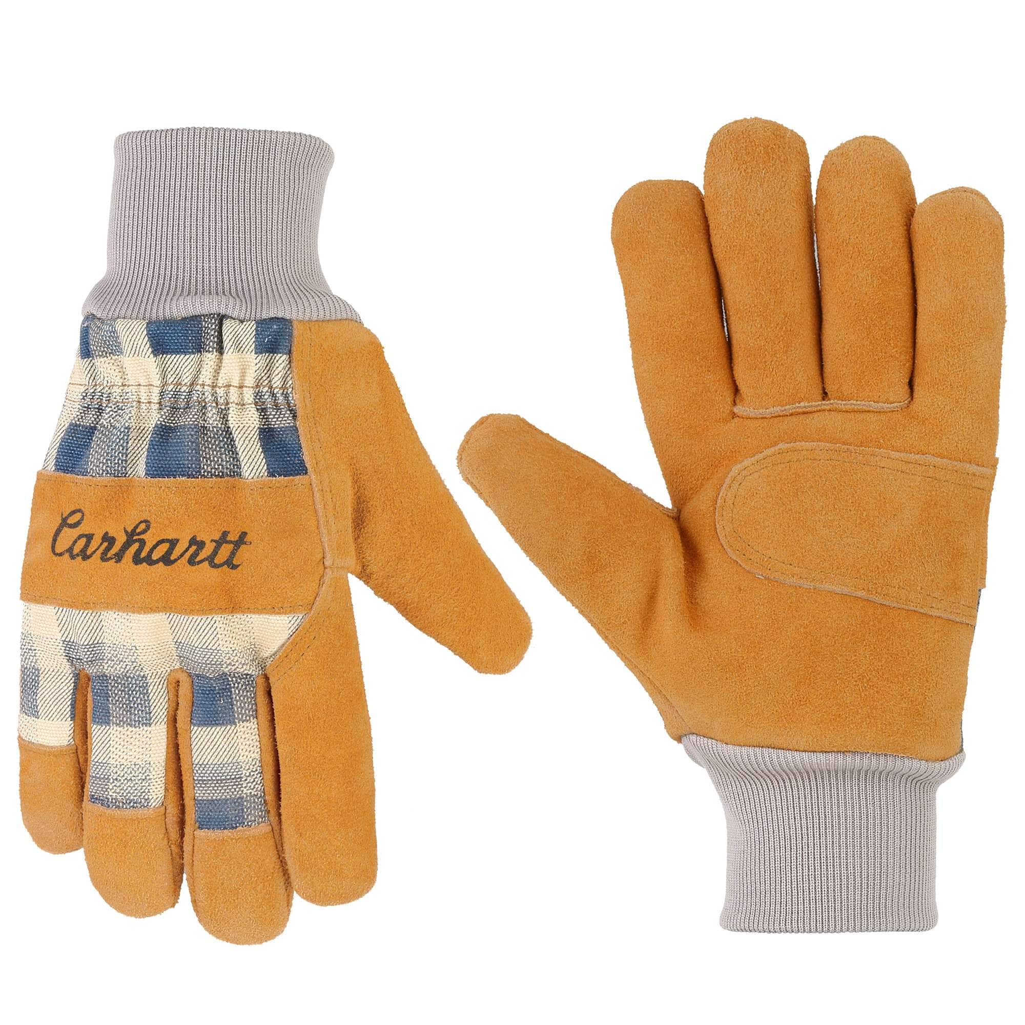 Carhartt Women's Navy Plaid Women's Insulated Knit Cuff Work Glove