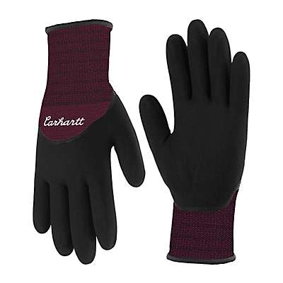 Carhartt Women's DEEP WINE Women's Thermal Full-Coverage Nitrile Grip Glove