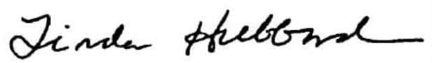 Linda Hubbard Signature