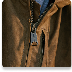 Zip-shut chest pocket