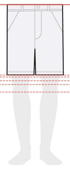 measurements men's shorts 8 inches