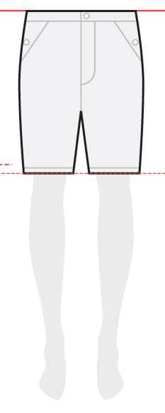 measurements women's shorts 10 inches