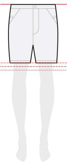 measurements women's shorts 6 inches